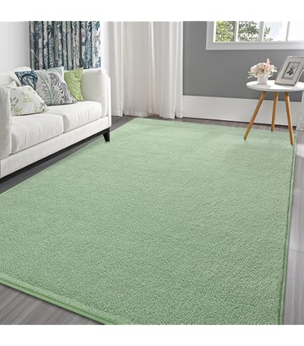 Amazon.com: Pettop Fluffy Sage Green Rug for Bedroom Living